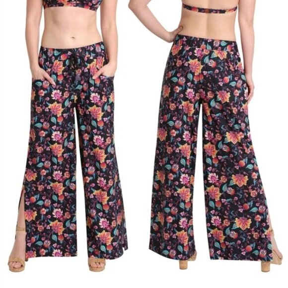 Floral Women's Swim Cover-Up Pants - Picture 1 of 14